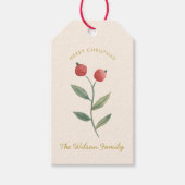 クリスマスウォーター色かわいい赤ちゃんシャワー ギフトタグ (正面)