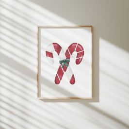 クリスマスウォーター色のキャンディーのポスター ポスター