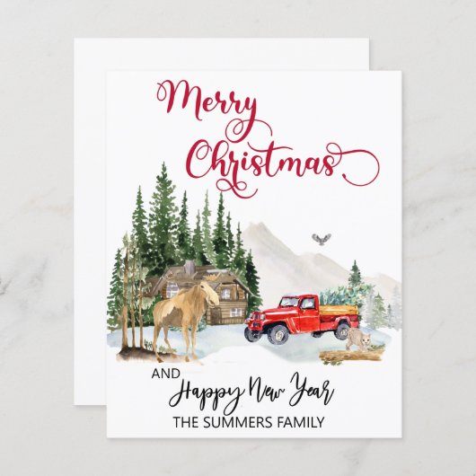 クリスマスウォーター色の冬のトラックムース予算 (正面/裏面)