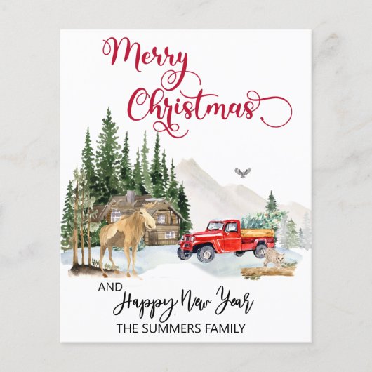 クリスマスウォーター色の冬のトラックムース予算 (正面)