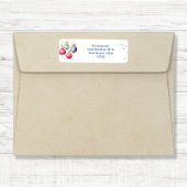 クリスマスウォーター色オーナメント差出人住所 ラベル