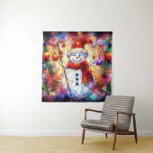 クリスマスウォーター色ステンドグラスのタペストリー タペストリー (インサイチュ)