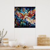 クリスマスウォーター色ステンドグラスのポスター ポスター (キッチン)