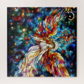 クリスマスウォーター色ステンドグラスパズル ジグソーパズル (横)