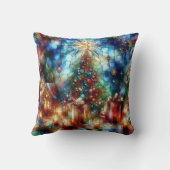 クリスマスウォーター色ステンドグラス装飾用クッション クッション (裏面)