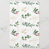 クリスマスウォーター色ベビー予測アドバイスカード (裏面)