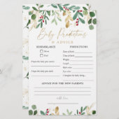 クリスマスウォーター色ベビー予測アドバイスカード (正面/裏面)