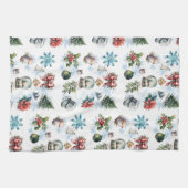 クリスマスウォーター色 キッチンタオル (横)