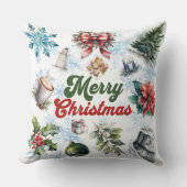 クリスマスウォーター色 クッション (正面)