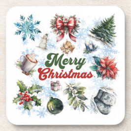 クリスマスウォーター色 コースター