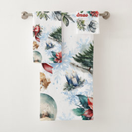 クリスマスウォーター色 バスタオルセット