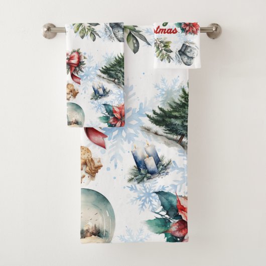 クリスマスウォーター色 バスタオルセット (インサイチュ)