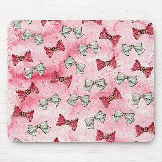 クリスマスウォーター色 マウスパッド (正面)