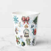 クリスマスウォーター色 紙コップ (裏面)