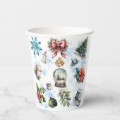 クリスマスウォーター色 紙コップ (正面)