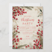 クリスマスウォーター赤と白色 招待状 (正面)