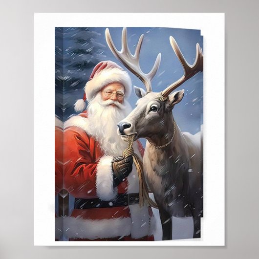 クリスマスウォールアートカードギフトシール食器 ポスター (正面)