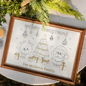 クリスマスウォールアートDYI名前をカスタムするおもしろいポスター ポスター