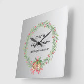 クリスマスウォール時計 スクエア壁時計 (傾斜)