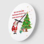 クリスマスウォール時計 ラージ壁時計 (傾斜)
