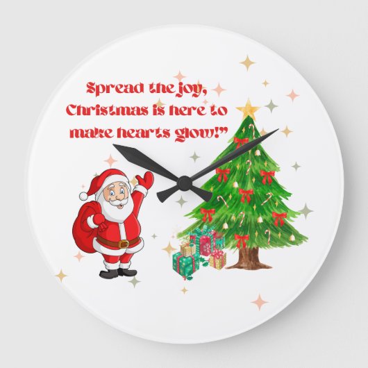 クリスマスウォール時計 ラージ壁時計 (正面)