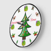 クリスマスウォール時計 ラージ壁時計 (傾斜)