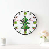 クリスマスウォール時計 ラージ壁時計 (ホーム)