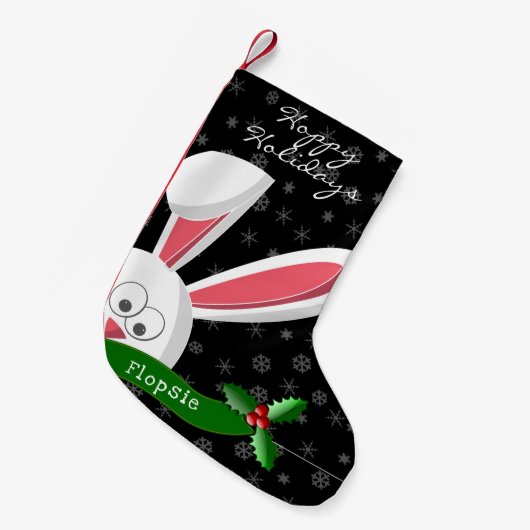 クリスマスウサギクリスマスストッキング スモールクリスマスストッキング (正面 (吊り時))