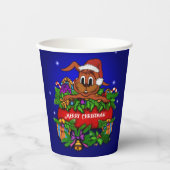 クリスマスウサギ 紙コップ (正面)
