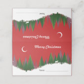 クリスマスウッズシーンエスコートカード プレイスカード (外部開封)