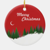 クリスマスウッズシーンサークルオーナメント セラミックオーナメント (裏面)