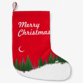 クリスマスウッズシーンストッキング スモールクリスマスストッキング (正面)