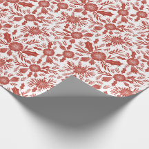 クリスマスウッドカット植物赤