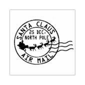 クリスマスウッドスタンプ – サンタクロース ラバースタンプ (インプリント)