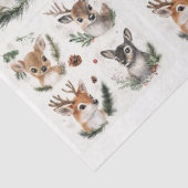 クリスマスウッドランドの鹿の葉 薄葉紙 (詳細)