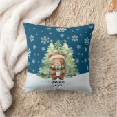 クリスマスウッドランドベア クッション (ブランケット)