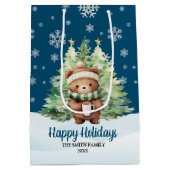 クリスマスウッドランドベア ミディアムペーパーバッグ (裏面)