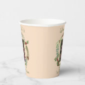 クリスマスウッドランドリースのベビーシャワーホリーベリー 紙コップ (右)