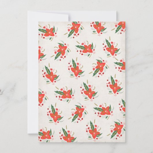 クリスマスウッドランド動物の赤ちゃんシャワー 招待状 (裏面)