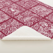 クリスマスウッドランド動物バーガンディディアキツネウサギ シェルパブランケット (3/4)