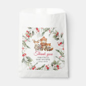 クリスマスウッドランド動物赤ちゃんシャワーのお気に入りバッグ フェイバーバッグ (正面)