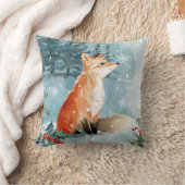 クリスマスウッドランド動物,キツネ クッション (ブランケット)