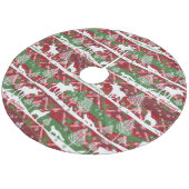 クリスマスウッドランド動物 フリース ツリースカート (アングル)