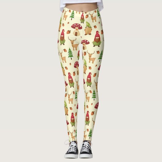 クリスマスウッドランド格言 |休日 レギンス (正面)