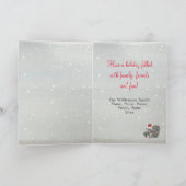 クリスマスウッドランド森林動物の雪冬かわいい シーズンカード (内部)