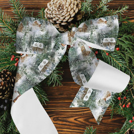 クリスマスウッドランド素朴の冬 サテンリボン