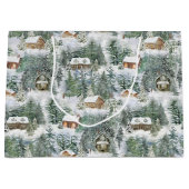 クリスマスウッドランド素朴休日 ラージペーパーバッグ (正面)