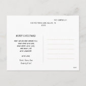 クリスマスウッド素朴ロープフォトコラージュ シーズンポストカード (裏面)