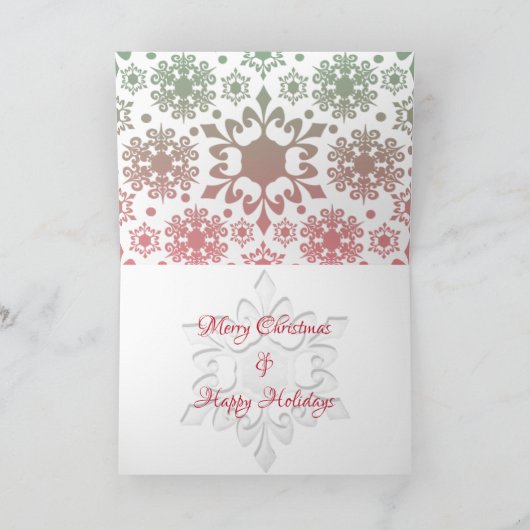 クリスマスウマ折りグリーティングカード カード (内部)