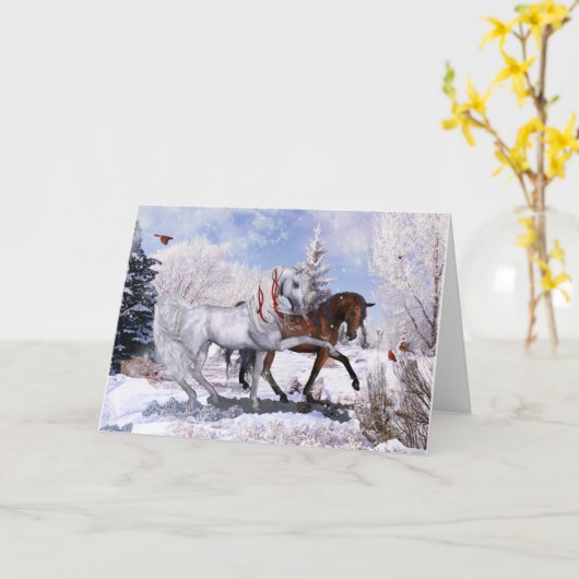 クリスマスウマ折りグリーティングカード カード (黄色い花)